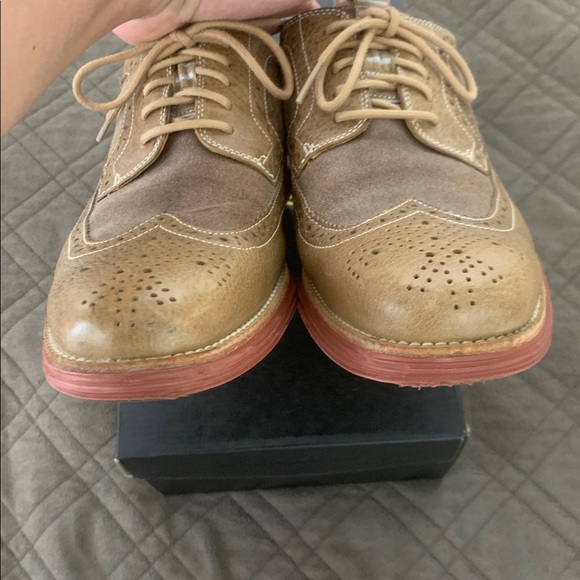 Cole Haan Lunargrand Wingtip Light Brown Shoes size 10.5M - Picture 10 of 15